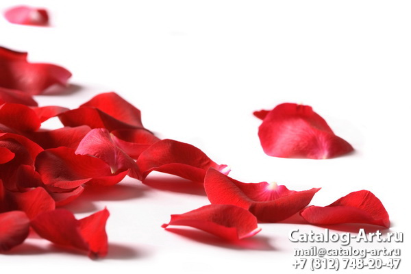 Натяжные потолки с фотопечатью - Красные цветы 15